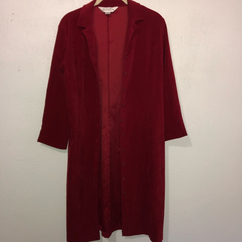 Wine vintage long coat